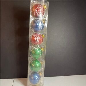 Family Christian 6-pack of red, blue, and green ornament NEW